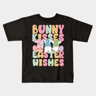 Bunny Kisses Easter Wishes Kids T-Shirt